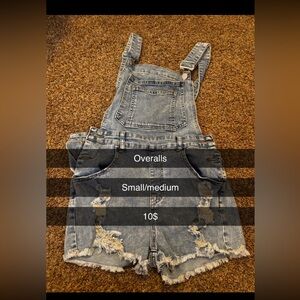 Jean Ripped Overalls